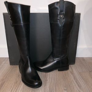 Frye Jayden button tall black leather 8 new women